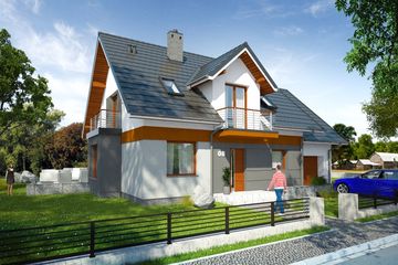  Projekt domu Directus I G1 (SLS1013) - projekt domu parterowego z poddaszem - Zdjęcie 1