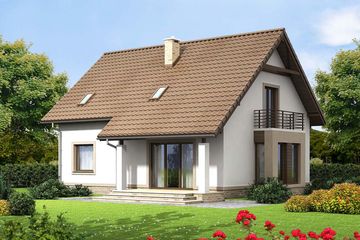  Projekt domu Bakalia (WOF1082) - projekt domu parterowego z poddaszem - Zdjęcie 2