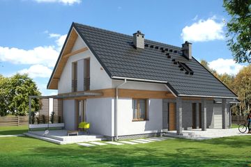  Projekt domu Familiaris I G1 (SLS1016) - projekt domu parterowego z poddaszem - Zdjęcie 1