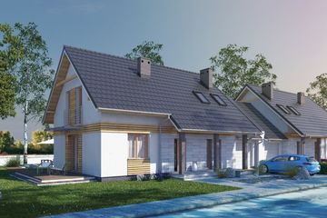 Projekt domu Fraternus I G1 (SLS1020) - projekt domu parterowego z poddaszem - Zdjęcie 1