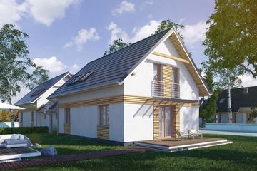  Projekt domu Fraternus I G1 (SLS1020) - projekt domu parterowego z poddaszem - Zdjęcie 2