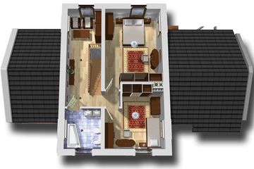  Projekt domu Kasjopea z garażem 1-st. [A] (WRF1442) - projekt domu parterowego z poddaszem - Zdjęcie 4