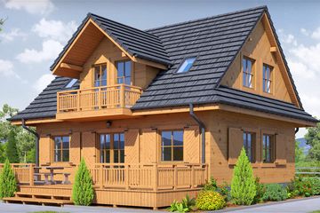  Projekt domu Cisowo dws (KRP1924) - projekt domu parterowego z poddaszem - Zdjęcie 2