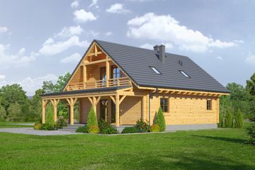  Projekt domu Osiek 3 dw (KRP1927) - projekt domu parterowego z poddaszem - Zdjęcie 2