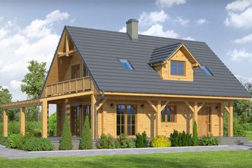  Projekt domu Świdnica dw 17 (KRP1928) - projekt domu parterowego z poddaszem - Zdjęcie 1