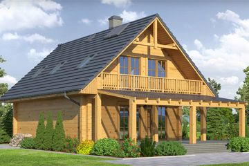  Projekt domu Świdnica dw 17 (KRP1928) - projekt domu parterowego z poddaszem - Zdjęcie 2