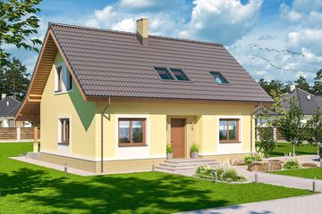  Projekt domu Amor (WOE1092) - projekt domu parterowego z poddaszem - Zdjęcie 5