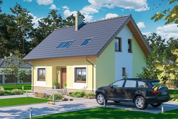  Projekt domu Amor (WOE1092) - projekt domu parterowego z poddaszem - Zdjęcie 2