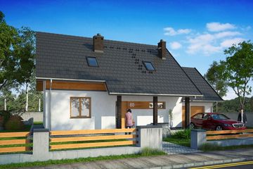  Projekt domu Familiaris III G1 (SLS1031) - projekt domu parterowego z poddaszem - Zdjęcie 1