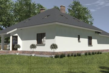  Projekt domu DJ 004 (WAM1004) - projekt domu parterowego z poddaszem - Zdjęcie 4