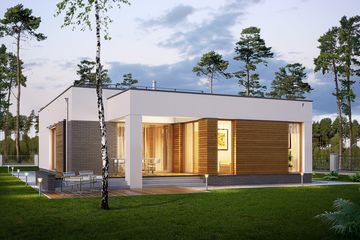  Projekt domu E-182 (WAX1085) - projekt domu parterowego - Zdjęcie 2