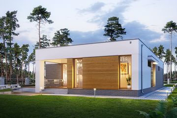  Projekt domu E-182 (WAX1085) - projekt domu parterowego - Zdjęcie 3