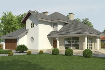  Projekt domu DJ 043A (WAM1028) - projekt domu parterowego z poddaszem - Zdjęcie 3