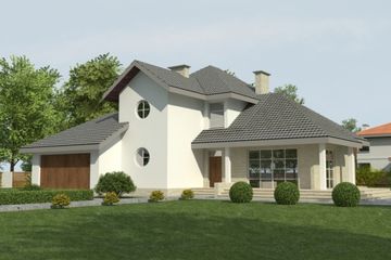  Projekt domu DJ 043A (WAM1028) - projekt domu parterowego z poddaszem - Zdjęcie 5