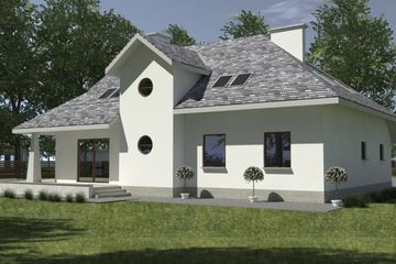  Projekt domu DJ 052 (WAM1031) - projekt domu parterowego z poddaszem - Zdjęcie 5