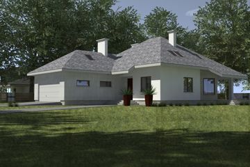  Projekt domu DJ 077 (WAM1042) - projekt domu parterowego z poddaszem - Zdjęcie 5