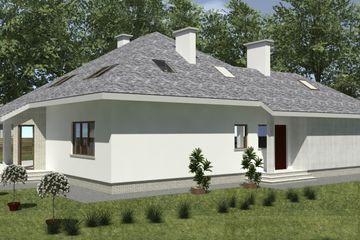  Projekt domu DJ 077 (WAM1042) - projekt domu parterowego z poddaszem - Zdjęcie 6