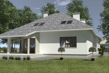  Projekt domu DJ 077 (WAM1042) - projekt domu parterowego z poddaszem - Zdjęcie 7