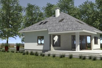  Projekt domu DJ 077 (WAM1042) - projekt domu parterowego z poddaszem - Zdjęcie 9