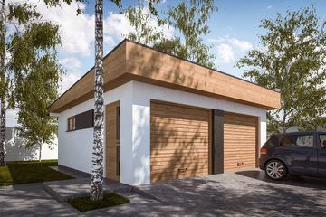  Projekt garażu G306 - Budynek garażowy (PRA1330) - projekt garażu parterowego - Zdjęcie 1