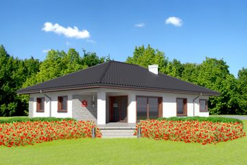  Projekt domu przy Pastelowej 4 (KRK1424) - projekt domu parterowego - Zdjęcie 2