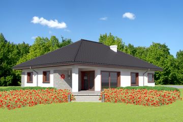  Projekt domu przy Pastelowej 4 bis (KRK1425) - projekt domu parterowego - Zdjęcie 2