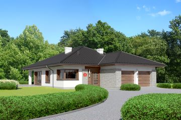  Projekt domu przy Pastelowej 5 (KRK1426) - projekt domu parterowego - Zdjęcie 1