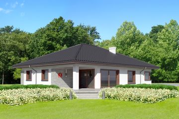  Projekt domu przy Pastelowej 5 (KRK1426) - projekt domu parterowego - Zdjęcie 2