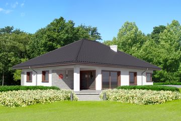  Projekt domu przy Pastelowej 5 bis (KRK1427) - projekt domu parterowego - Zdjęcie 2