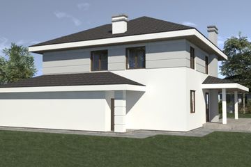 Projekt domu DN 052 - z pełnym piętrem dom o powierzchni 163,55 m², dach kopertowy - ujęcie 8