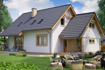  Projekt domu BW-49 wariant 7 (JGC1137) - projekt domu parterowego z poddaszem - Zdjęcie 2