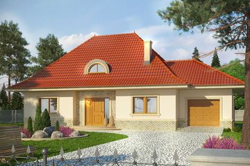  Projekt domu Amaretto 2 (WRN1326) - projekt domu parterowego z poddaszem - Zdjęcie 1