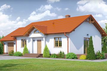  Projekt domu Miłków duży g (KRP1933) - projekt domu parterowego - Zdjęcie 1