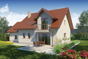 Projekt domu Lutecja 2 PS (WRW1271) - projekt domu parterowego z poddaszem - Zdjęcie 1