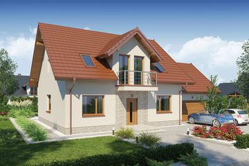  Projekt domu Lutecja 2 PS (WRW1271) - projekt domu parterowego z poddaszem - Zdjęcie 2