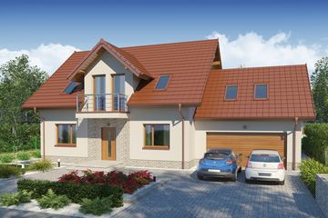  Projekt domu Lutecja 2 PS (WRW1271) - projekt domu parterowego z poddaszem - Zdjęcie 3