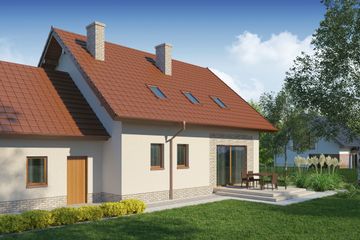  Projekt domu Wergiliusz 2 PS (WRW1272) - projekt domu parterowego z poddaszem - Zdjęcie 2