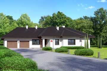  Projekt domu przy Parkowej 3 (KRK1429) - projekt domu parterowego - Zdjęcie 1