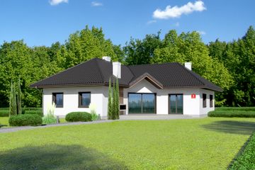  Projekt domu przy Parkowej 3 (KRK1429) - projekt domu parterowego - Zdjęcie 2