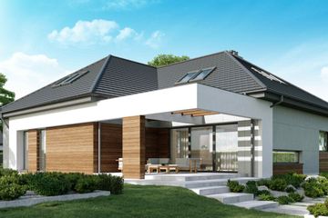  Projekt domu HomeKoncept 33 (KRX1038) - projekt domu parterowego z poddaszem - Zdjęcie 2
