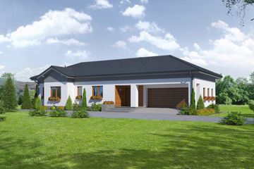  Projekt domu Bobowice mgg (KRP1935) - projekt domu parterowego - Zdjęcie 1
