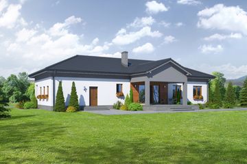  Projekt domu Bobowice mgg (KRP1935) - projekt domu parterowego - Zdjęcie 2