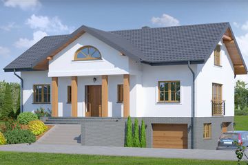  Projekt domu Chmielów m9 (KRP1937) - projekt domu parterowego - Zdjęcie 1