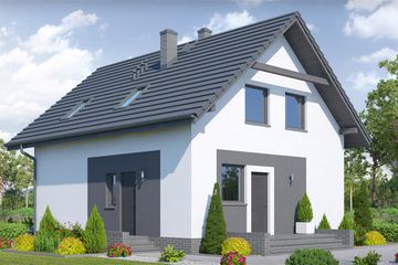  Projekt domu Grochowo Nowe 3 (KRP1939) - projekt domu parterowego z poddaszem - Zdjęcie 1