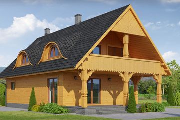  Projekt domu Olszynka mazurska dw (KRP1943) - projekt domu parterowego z poddaszem - Zdjęcie 2