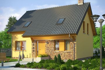  Projekt domu Intarsja (WRN1331) - projekt domu parterowego z poddaszem - Zdjęcie 2