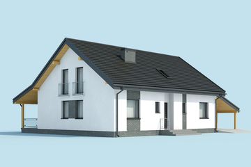  Projekt domu Nicea szkielet drewniany (SLN2403) - projekt domu parterowego - Zdjęcie 4