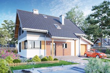  Projekt domu Pod Lipą (573) (KRD1188) - projekt domu parterowego z poddaszem - Zdjęcie 1