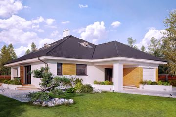  Projekt domu Decyma 7 (BSA2086) - projekt domu parterowego z poddaszem - Zdjęcie 3