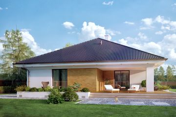  Projekt domu Decyma 7 (BSA2086) - projekt domu parterowego z poddaszem - Zdjęcie 4